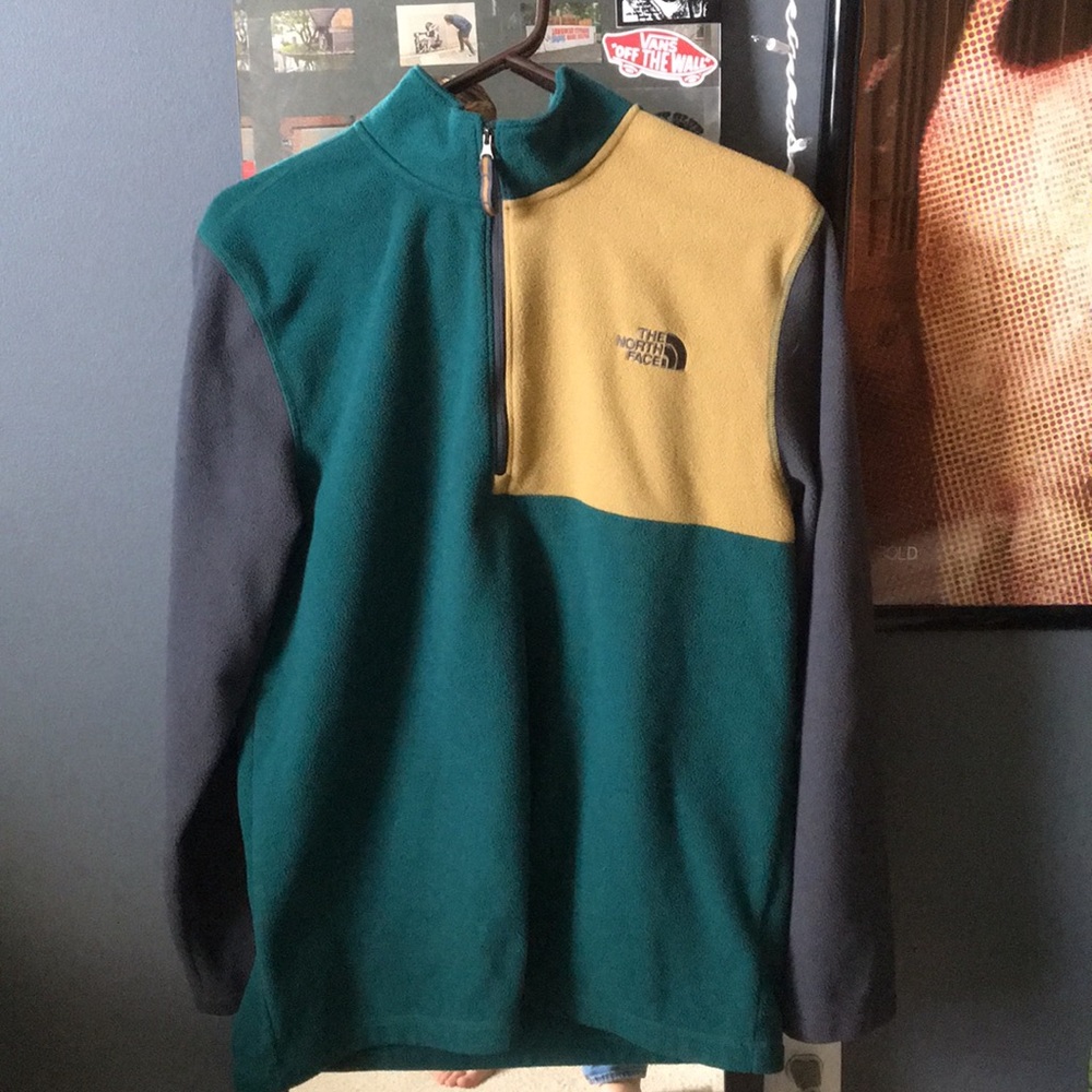North face men’s quarter zip fleece colorblock